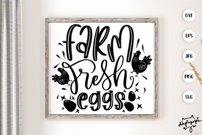 Farm Fresh Eggs SVG Chicken Farmhouse