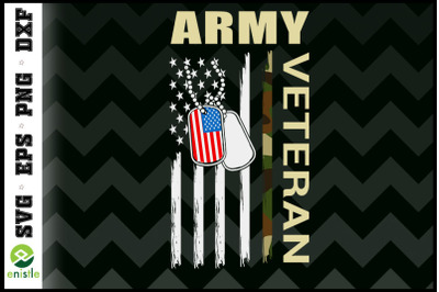 American Flag Camo Proud Us Army Veteran