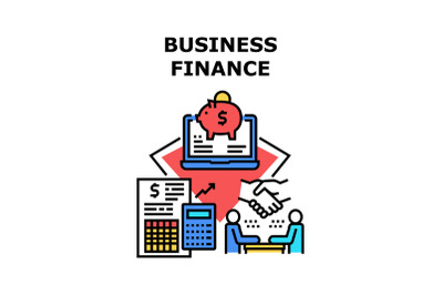 Business Finance Vector Concept Color Illustration