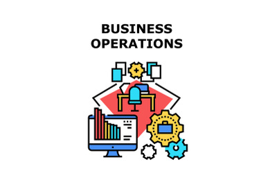 Financial Business Operations Vector Concept Color