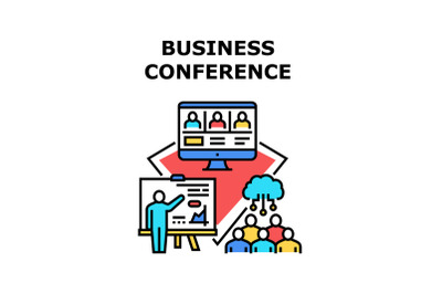 Business Conference Employees Vector Concept Color