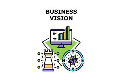 Business Vision Vector Concept Color Illustration