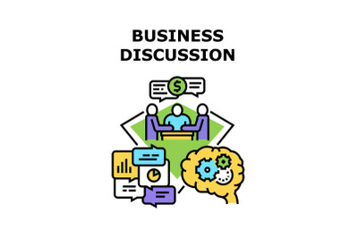 Business Discussion Deal Vector Concept Color