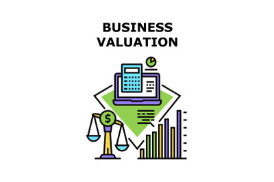 Company Business Valuation Vector Concept Color