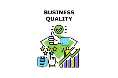 Business Quality Vector Concept Color Illustration