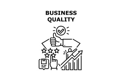 Business Quality Vector Concept Black Illustration