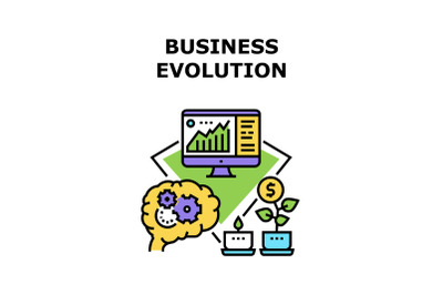 Business Evolution Develop Vector Concept Color