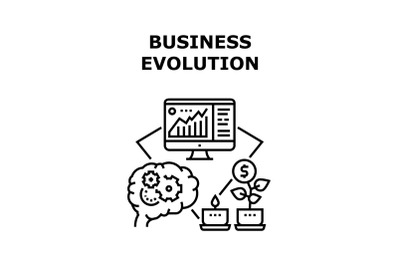 Business Evolution Develop Vector Concept Color