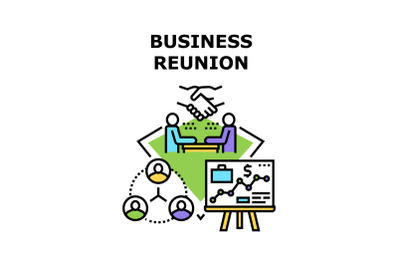 Business Reunion Vector Concept Color Illustration