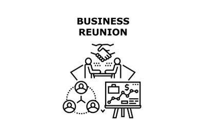 Business Reunion Vector Concept Black Illustration