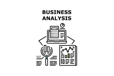 Business Analysis Report Vector Concept Color