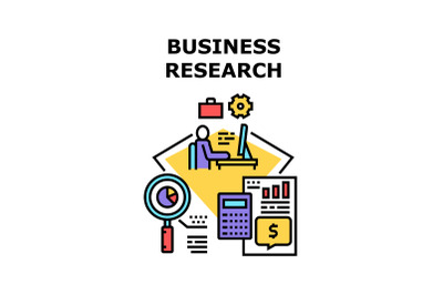 Business Research Report Vector Concept Color
