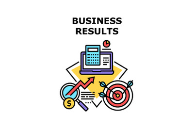 Business Results Vector Concept Color Illustration