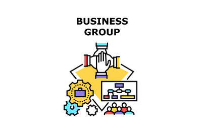 Business Group Vector Concept Color Illustration