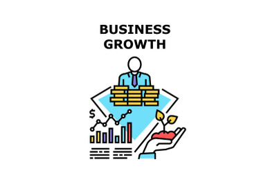Business Growth Vector Concept Color Illustration