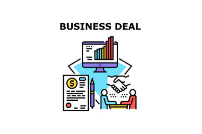 Business Deal Vector Concept Color Illustration