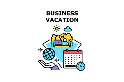 Business Vacation Relaxation Vector Concept Color