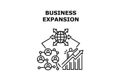 Business Expansion In World Vector Concept Color