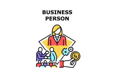 Business Person Vector Concept Color Illustration