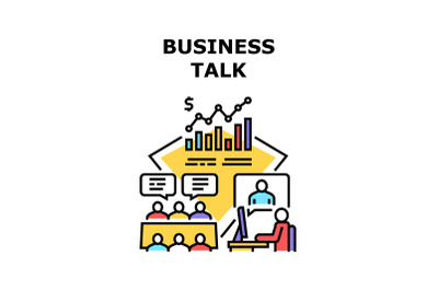 Business Talk Vector Concept Color Illustration