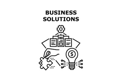 Business Solutions And Idea Vector Concept Color