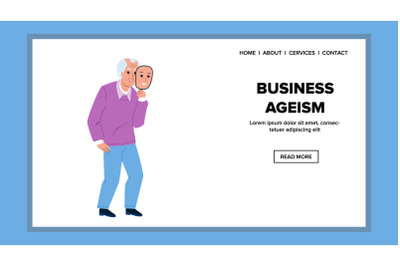 Business Ageism Social And Work Problem Vector