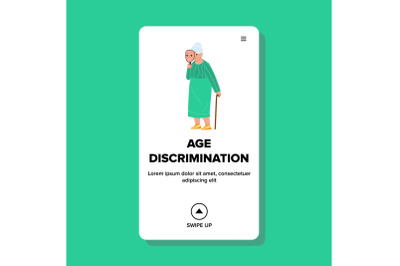 Age Discrimination Employee Lady In Office Vector