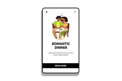 Romantic Dinner Enjoying Husband With Wife Vector