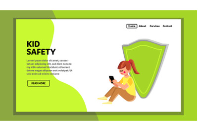 Kid Safety Digital Personal Information Vector