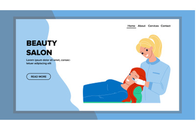 Beauty Salon Procedure Treatment Customer Vector