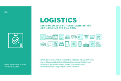 Logistics Service Landing Header Vector