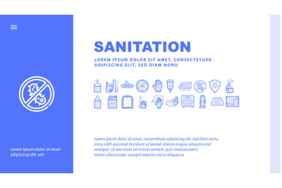 Sanitation Accessories Landing Header Vector