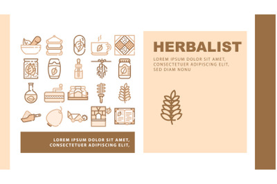 Herbalist Medical Landing Header Vector