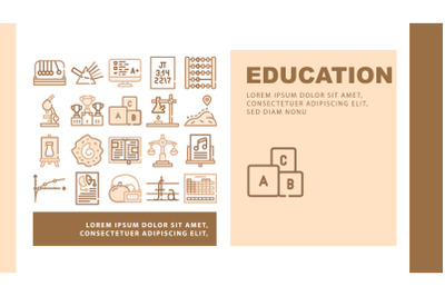 Education Science Landing Header Vector