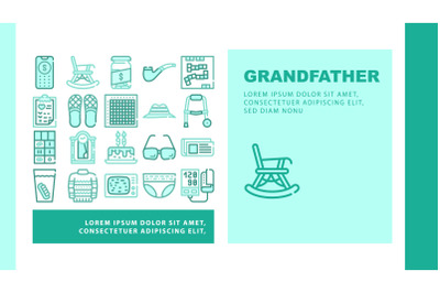 Grandfather Accessory Landing Header Vector