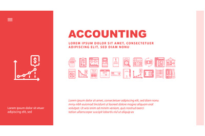 Accounting And Finance Landing Header Vector