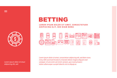 Betting On Gambling Landing Header Vector