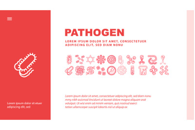 Pathogen Virus Disease Landing Header Vector