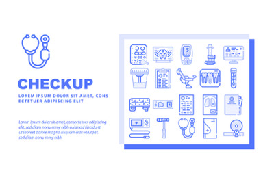 Medical Checkup Health Landing Header Vector