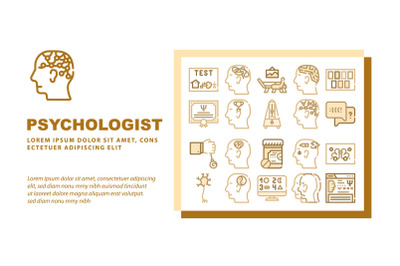 Psychologist Doctor Landing Header Vector