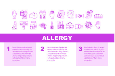 Allergy Health Problem Landing Header Vector