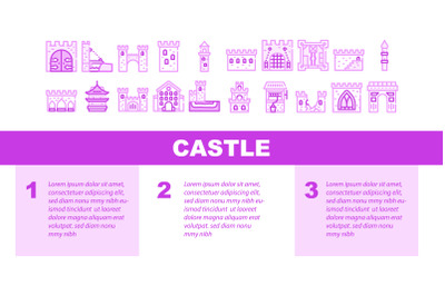 Castle Construction Landing Header Vector