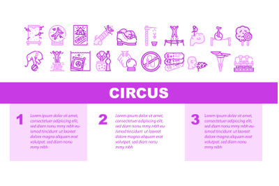 Circus Entertainment Landing Header Vector