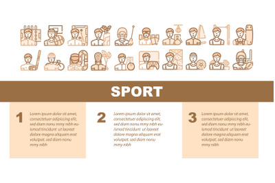 Male Sport Activities Landing Header Vector