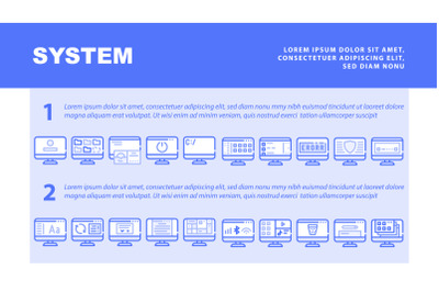 Operating System Pc Landing Header Vector