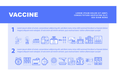 Vaccine Production Landing Header Vector