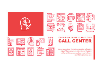 Call Center Service Landing Header Vector