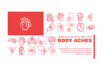 Body Aches Problem Landing Header Vector