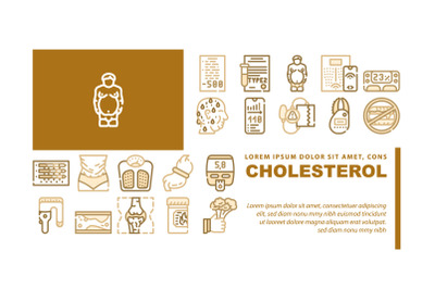 Cholesterol Overweight Landing Header Vector