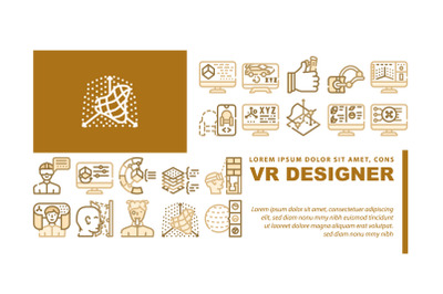 Vr Designer Occupation Landing Header Vector